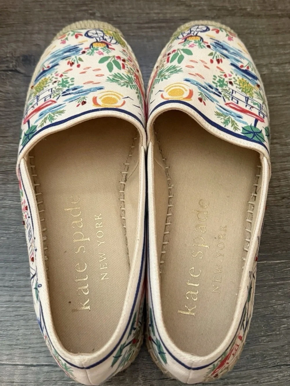 kate spade Multicolor Floral & Seaside Canvas Espadrilles